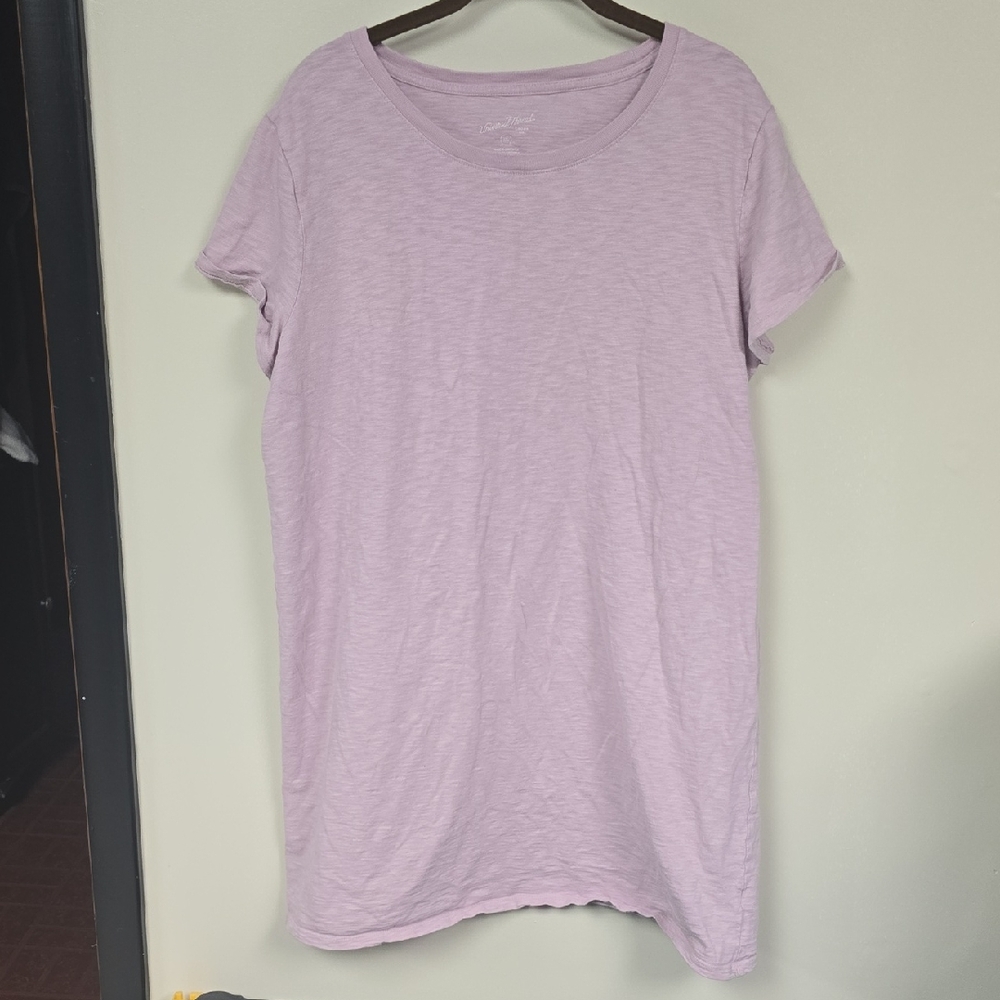 Universal Thread Light Purple Women's Short Sleeve Tee Shirt Dress